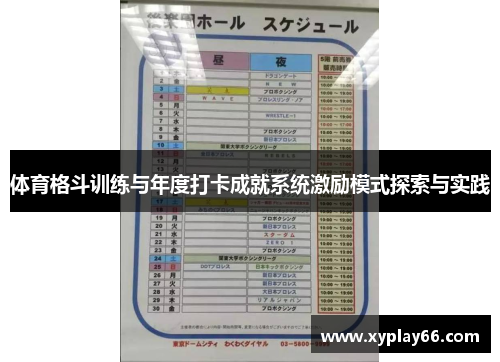 体育格斗训练与年度打卡成就系统激励模式探索与实践